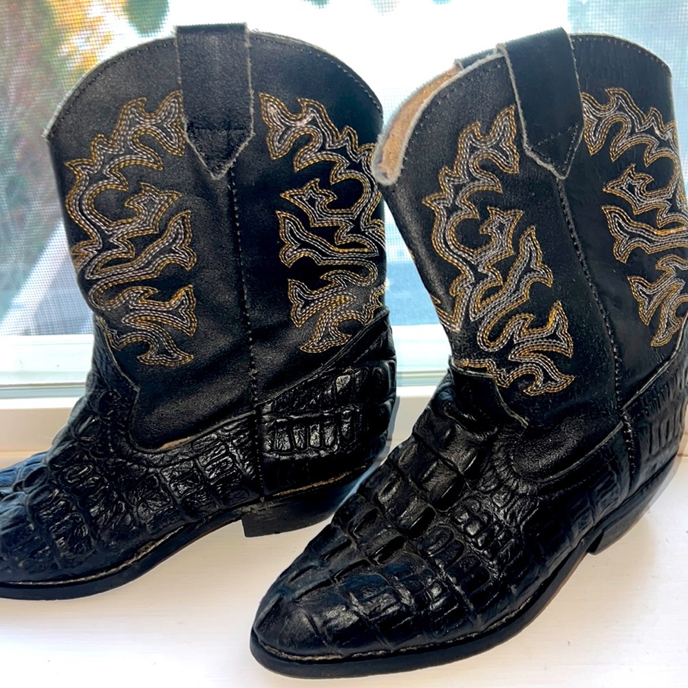 Children’s black “Cowboy” boot.